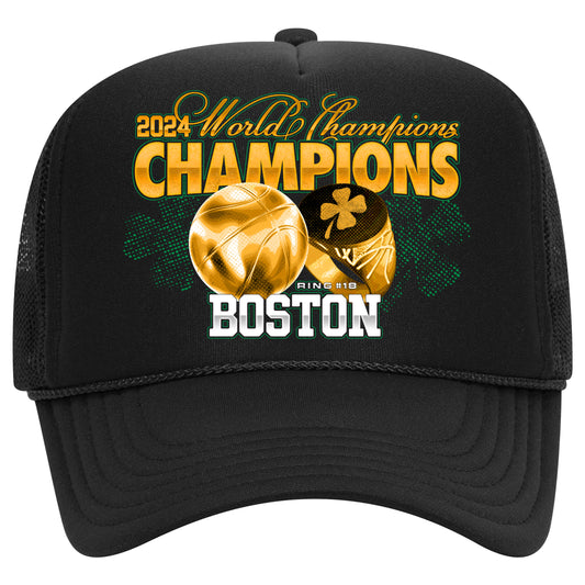 Boston Basketball 2024 World Champions Trucker Hat