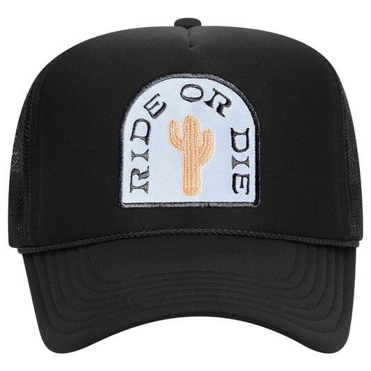 Ride Or Die Cowboy Patch Trucker Hat