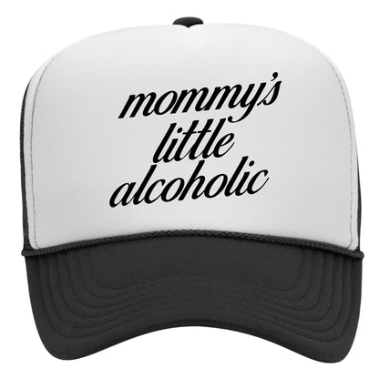 Mommy's Little Alcoholic Cursive Trucker Hat