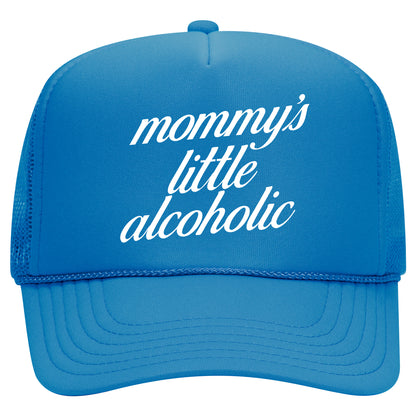 Mommy's Little Alcoholic Cursive Trucker Hat