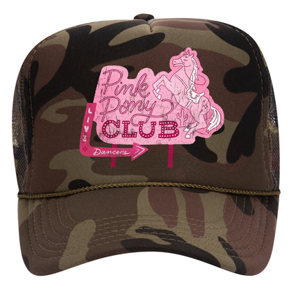 Pink Pony Club Sign Trucker Hat