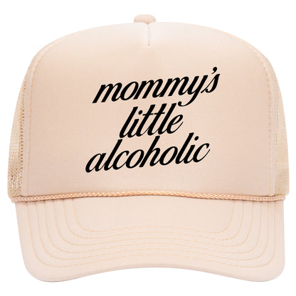 Mommy's Little Alcoholic Cursive Trucker Hat